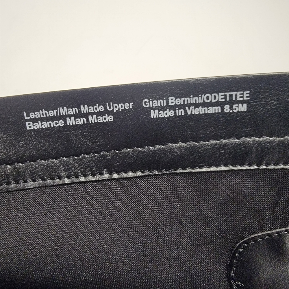 Giani Bernini Womens Odettee Black Leather Almond Toe Knee-High Boots NWT - Picture 6 of 6